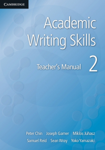 Academic Writing Skills 2 Teacher's Manual