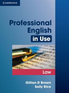 Professional English in Use Law